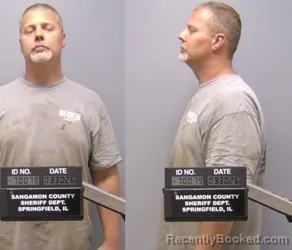 Mugshot of Harold Arthur Myers booked in Sangamon County, Illinois on March 30, 2026