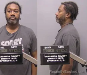 Mugshot of Demarco Terrell Scott booked in Sangamon County, Illinois on March 24, 2026