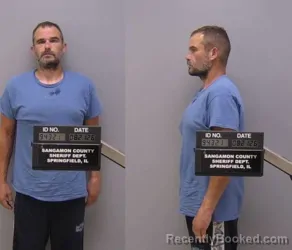 Mugshot of Scott Wesley Fowler booked in Sangamon County, Illinois on August 21, 2026