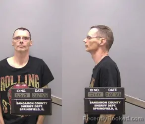 Mugshot of Michael Christopher Hamilton booked in Sangamon County, Illinois on March 21, 2026