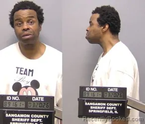 Mugshot of GREGORY L JORDAN booked in Sangamon County, Illinois on March 20, 2026