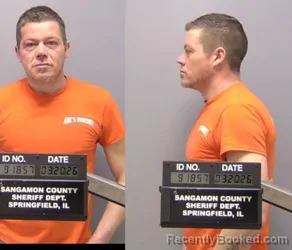 Mugshot of Matthew James Bettis booked in Sangamon County, Illinois on March 19, 2026