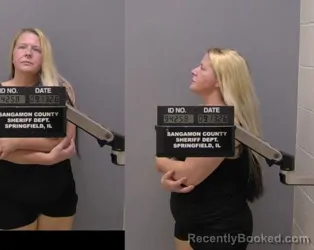 Mugshot of Ashley Kristian Broaddus booked in Sangamon County, Illinois on September 13, 2026