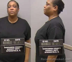 Mugshot of Meloney Renea Bacon booked in Sangamon County, Illinois on March 21, 2026