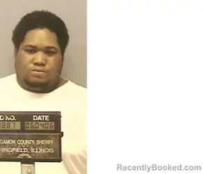 Mugshot of DEMARCUS EUGENE CAMERON booked in Sangamon County, Illinois on March 27, 2026