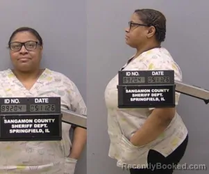 Mugshot of Teresa Ann Wright booked in Sangamon County, Illinois on May 11, 2026