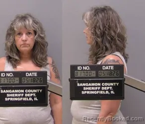 Mugshot of Stephanie Lynn Beneky booked in Sangamon County, Illinois on May 18, 2026