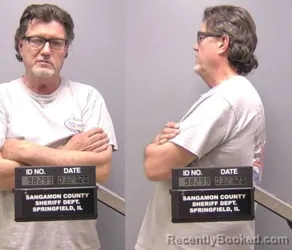 Mugshot of Timothy Neil Huff booked in Sangamon County, Illinois on March 23, 2026