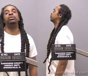 Mugshot of Randy Cortez Bramlett booked in Sangamon County, Illinois on March 24, 2026