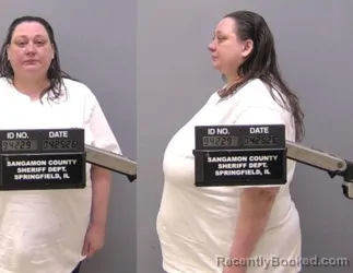 Mugshot of Eileen Inez Lentz booked in Sangamon County, Illinois on April 25, 2026