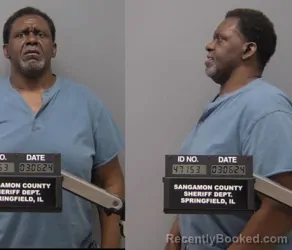 Mugshot of Elmer Bernard Perkins booked in Sangamon County, Illinois on March 25, 2026