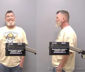 Mugshot of SHAWN M SINGER booked in Sangamon County, Illinois on March 6, 2026