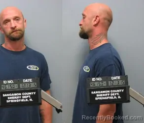 Mugshot of Christopher Edward Reese booked in Sangamon County, Illinois on July 3, 2026