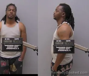 Mugshot of Melvin Hayes booked in Sangamon County, Illinois on April 25, 2026