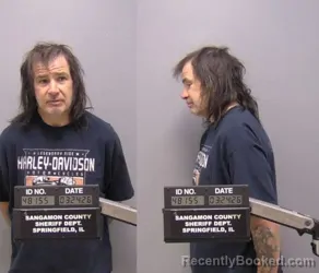 Mugshot of Joseph Scott Courtney booked in Sangamon County, Illinois on March 24, 2026