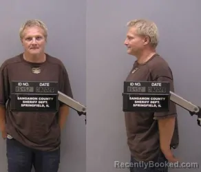Mugshot of John Irvin Hancock booked in Sangamon County, Illinois on August 20, 2026