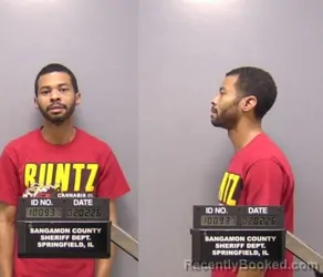 Booking photo from Sangamon County, Illinois