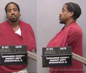 Mugshot of Kenneth Michael Ferguson booked in Sangamon County, Illinois on March 26, 2026