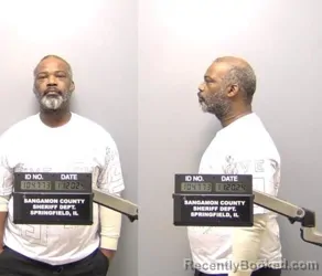 Mugshot of Eric Terriel Montgomery booked in Sangamon County, Illinois on March 6, 2026