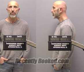 Booking photo from Sangamon County, Illinois