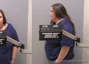 Booking photo from Sangamon County, Illinois