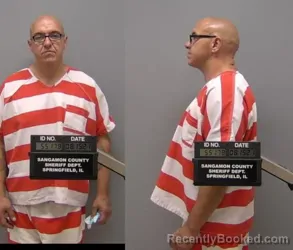 Mugshot of Michael R Stewart booked in Sangamon County, Illinois on March 14, 2026