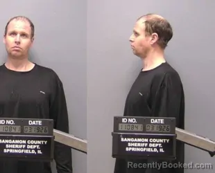 Mugshot of Jacob Matthew Parker booked in Sangamon County, Illinois on March 19, 2026