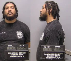 Mugshot of Timothy Artez Doss booked in Sangamon County, Illinois on March 20, 2026