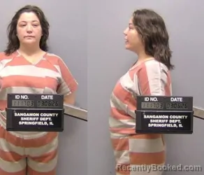 Mugshot of Jamie Leigh Curtis booked in Sangamon County, Illinois on March 6, 2026