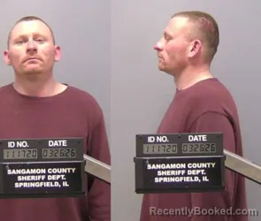 Mugshot of Nicholas Bassett-Williams booked in Sangamon County, Illinois on March 25, 2026