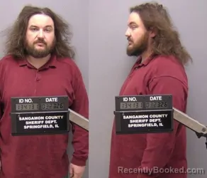 Mugshot of David L VanHouten booked in Sangamon County, Illinois on March 23, 2026