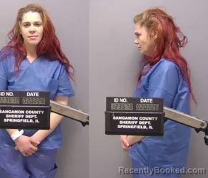Booking photo from Sangamon County, Illinois