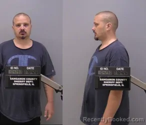 Mugshot of Ronald Wayne Mercer booked in Sangamon County, Illinois on July 4, 2026