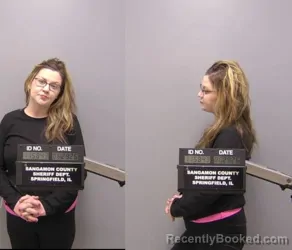 Mugshot of Chloe Jean Staber booked in Sangamon County, Illinois on June 29, 2026