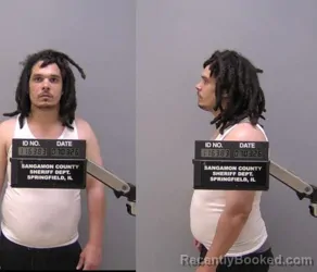 Mugshot of Dakota Jerome Powell booked in Sangamon County, Illinois on July 3, 2026