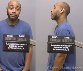 Mugshot of Brandon E Wright booked in Sangamon County, Illinois on March 19, 2026