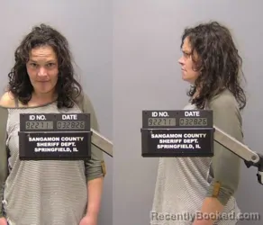 Mugshot of Maryellen Ann Mikuleza booked in Sangamon County, Illinois on March 28, 2026