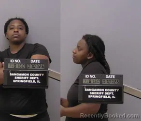Mugshot of Breona Marie Gaiter booked in Sangamon County, Illinois on July 6, 2026