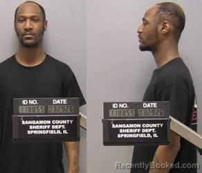 Mugshot of Delvin Rachale Allison booked in Sangamon County, Illinois on March 28, 2026