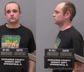 Mugshot of Brady Michael Lomelino booked in Sangamon County, Illinois on April 26, 2026