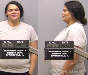 Mugshot of Kaneisha Ann Martin booked in Sangamon County, Illinois on April 5, 2026