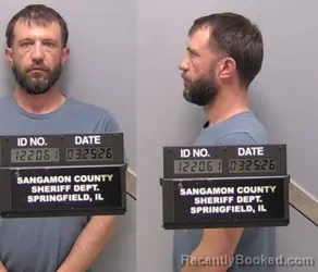 Mugshot of Zachary Norris Brown booked in Sangamon County, Illinois on March 25, 2026