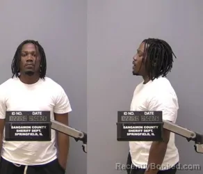 Mugshot of Anthony Cortez White booked in Sangamon County, Illinois on May 8, 2026