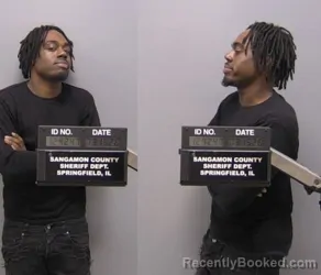 Mugshot of Arkavous Levar Wilson booked in Sangamon County, Illinois on March 15, 2026