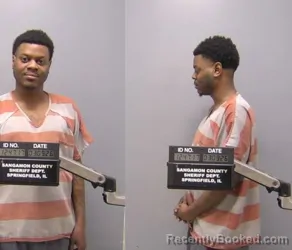 Mugshot of Marquis Deondre Stennis booked in Sangamon County, Illinois on March 9, 2026