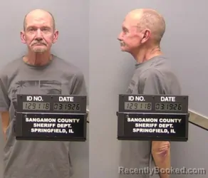 Mugshot of Douglas William Bick booked in Sangamon County, Illinois on March 18, 2026