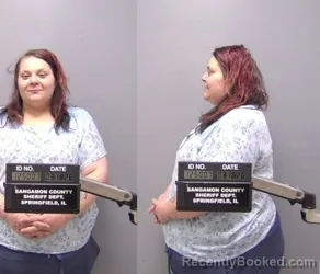 Mugshot of Kylee A Bartnick-Cunningham booked in Sangamon County, Illinois on March 17, 2026