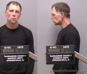 Mugshot of Nathan Wayne Bailey booked in Sangamon County, Illinois on March 24, 2026