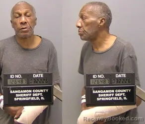 Mugshot of Alexander Martin booked in Sangamon County, Illinois on March 22, 2026