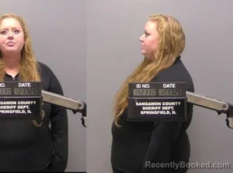 Mugshot of Kristen P Defenbaugh booked in Sangamon County, Illinois on March 17, 2026